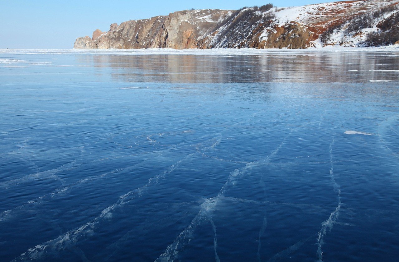 Байкал гладкий лед Байкала