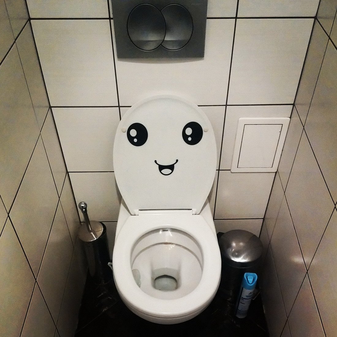 Муж смотрит в туалете