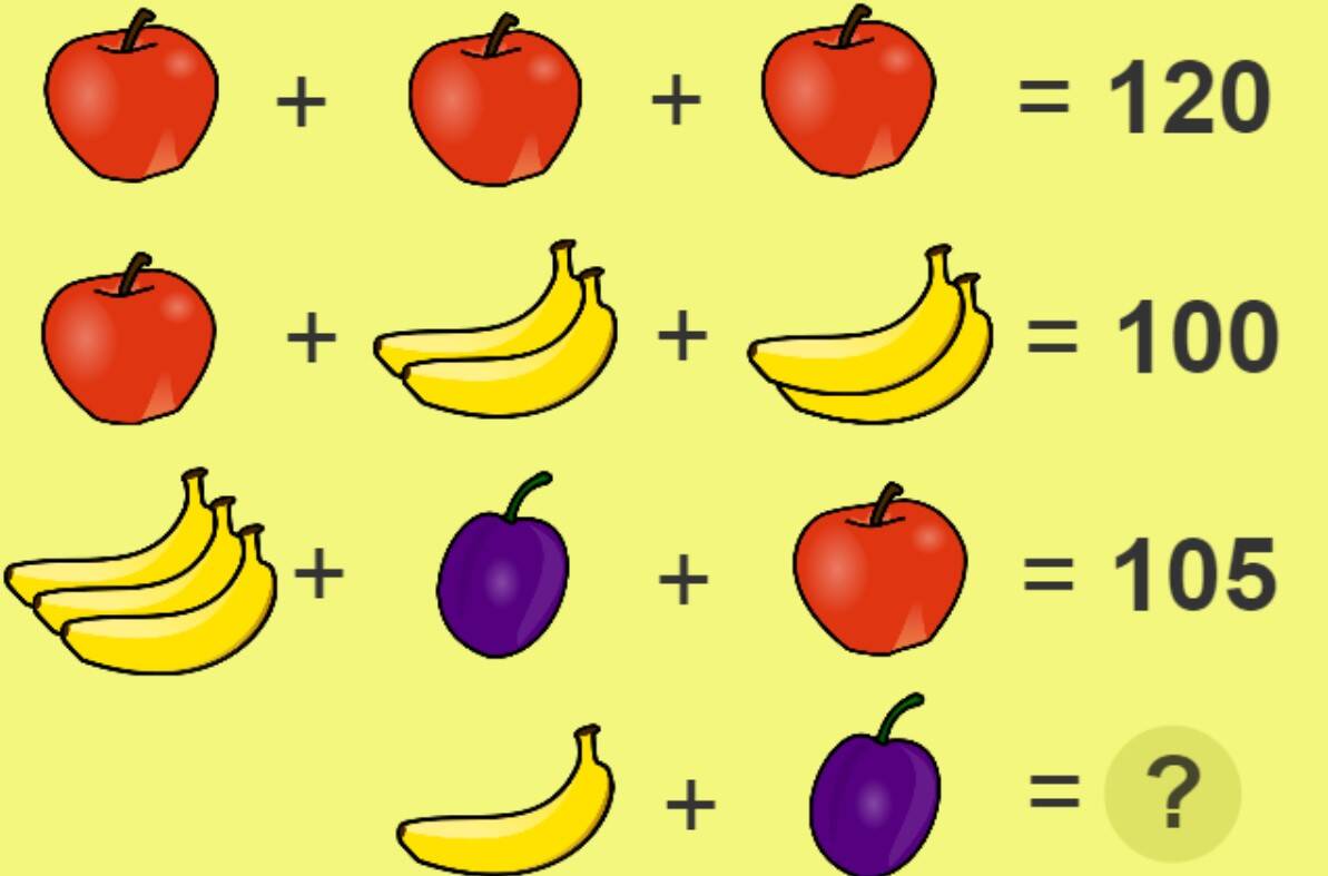 Задачи про фрукты